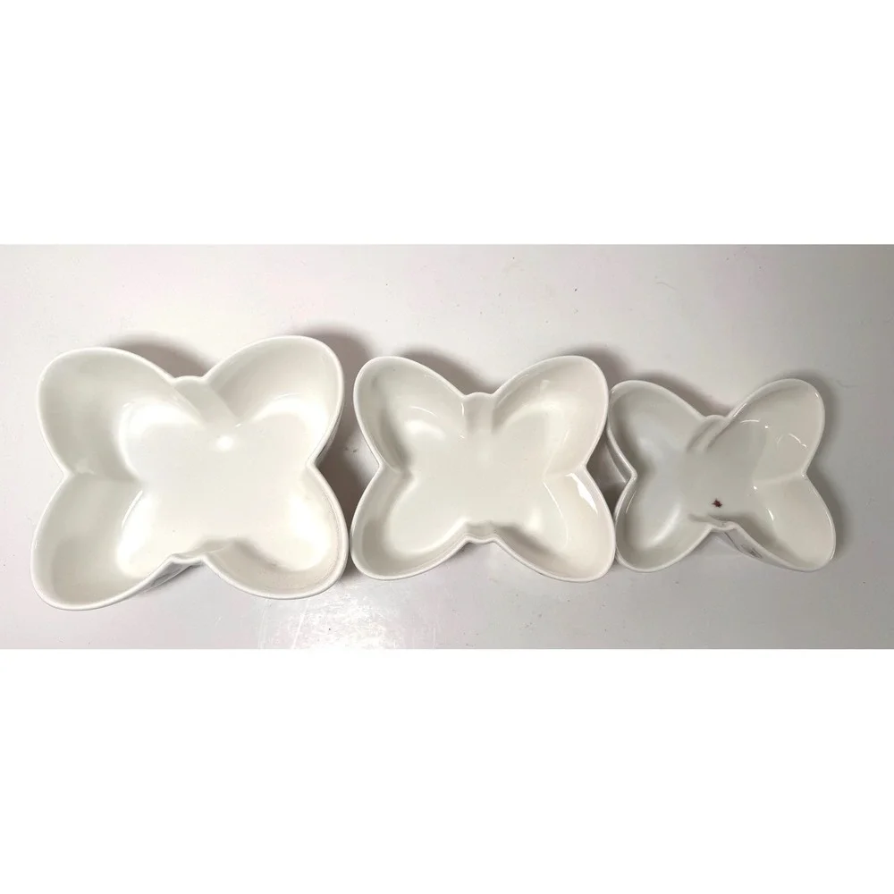 Lenox Butterfly Meadow Nesting Bowls Set of 3 Porcelain Butterfly Shaped RETIRED